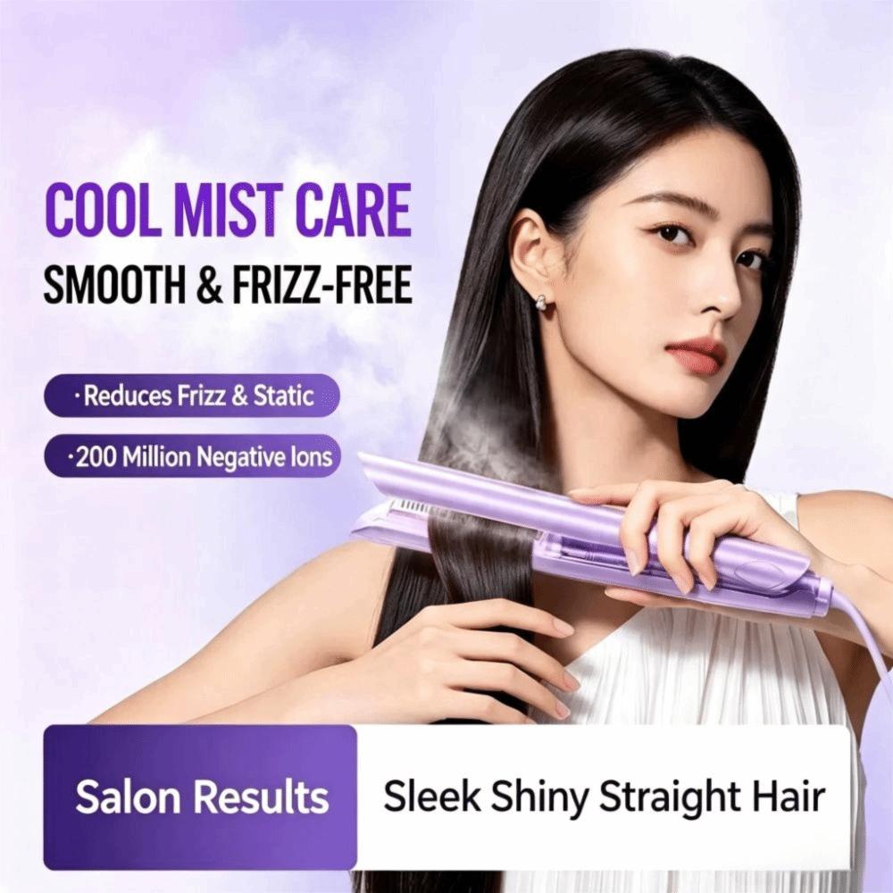 Ice Sensation Water Mist Cold Mist Hair Straightener for US All Hair Types