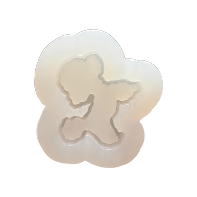 Quicksand Keychain Resin Molds Bear Rabbit Shaker Silicone Mold Unique Jewelry Making DIY Keychain Necklace Pendant Mold