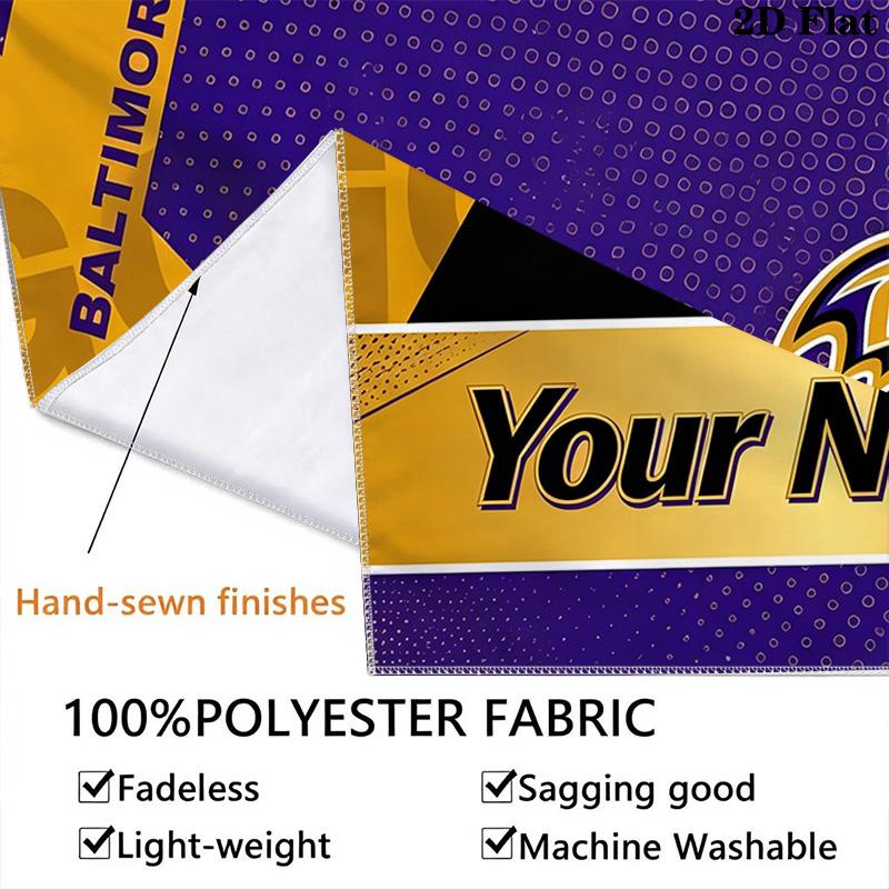 Name Custom Baltimore Ravens Logo Wall Tapestry Aesthetic Wall Hanging Printed Fabric Blanket Decorative Tapestries for Bedroom Living Room Home Decor