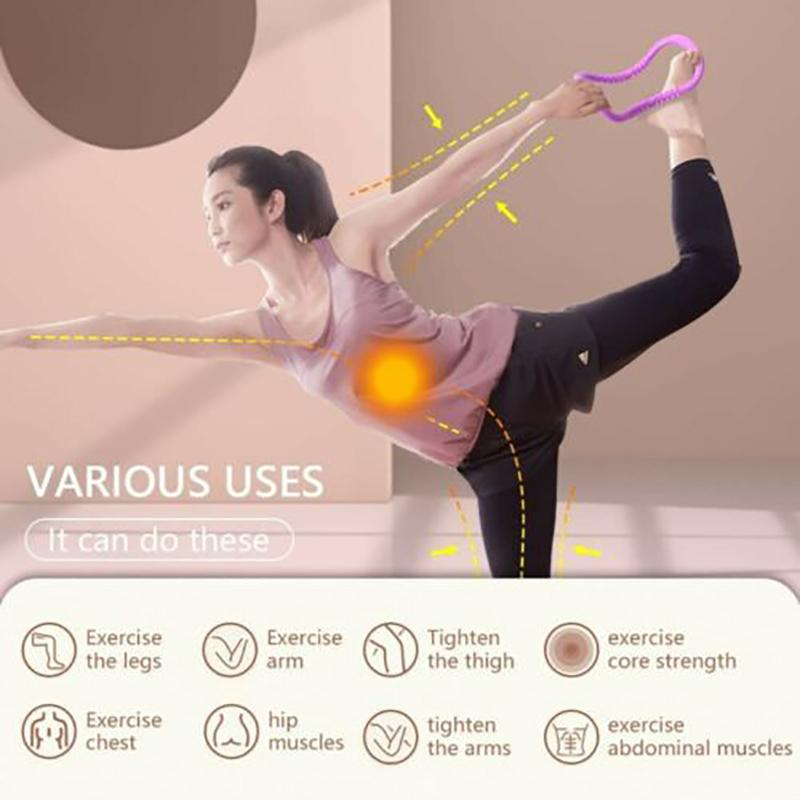 Yoga Stretch Circle Home Women Pilates Fitness Ring Back Training Portable Exercise Aid Shoulder Opening Resistance Support Tool