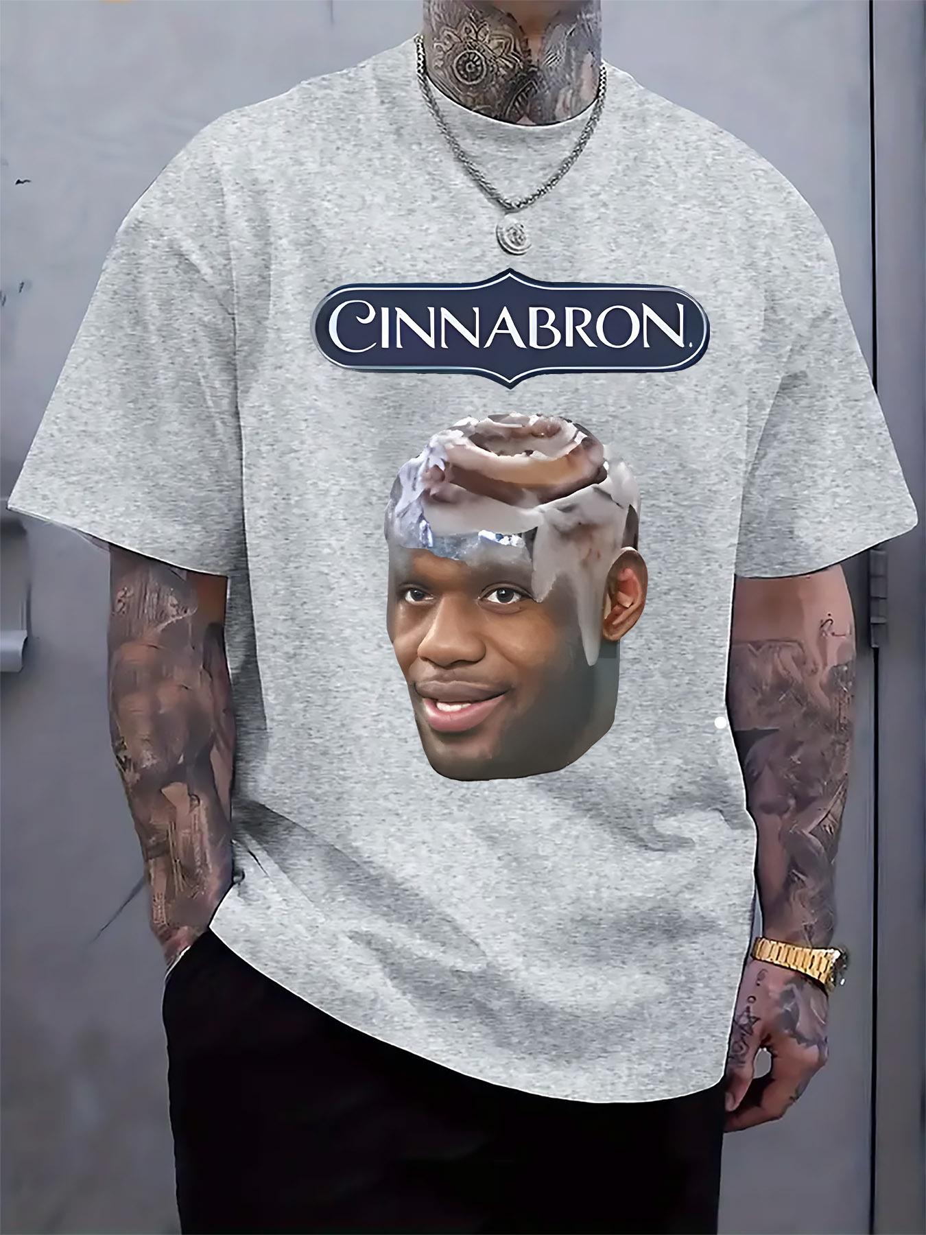 Cinnamon Roll  Graphic T-shirt - Casual Crew Neck Short Sleeve Tee with Fun Print S
