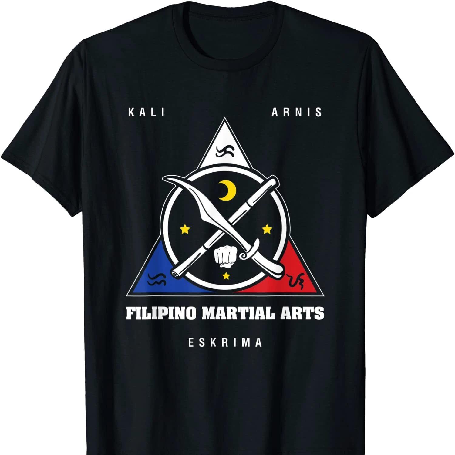 Kali Arnis Eskrima Rare Filipino Martial Arts Culture T Shirt New 100% Cotton Short Sleeve O-Neck T-shirt Casual Mens Top - M... S разноцветный
