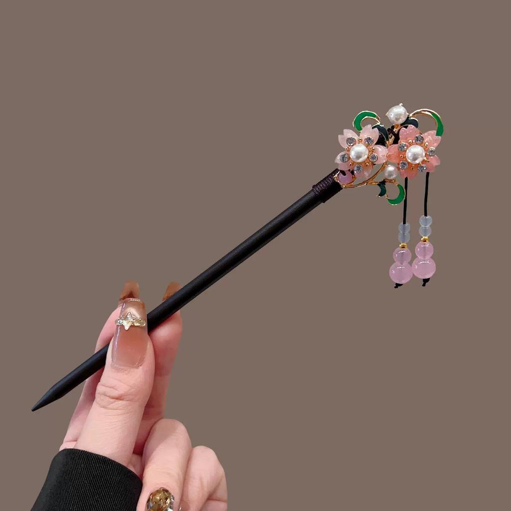 Antique Wooden Hairpin Women's Elegant Hair Stick New Chinese Simple Cheongsam Hairpin Headwear Jewelry Hair Accessories