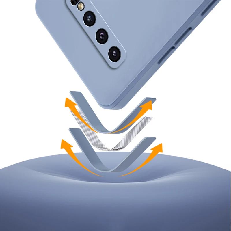 Original Liquid Silicone Case for Samsung Galaxy S8 S9 S10 Plus S10E Soft Candy Back Cover S8Plus S9Plus S10Plus E Fundas