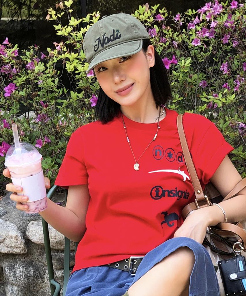 Nodi Signal Star Horse Crop Tee Red