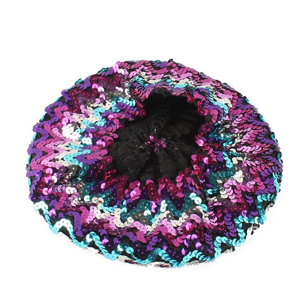 Women Fashion Shimmer Sequin Cap Chic Unique Beret Stage Performance Cap