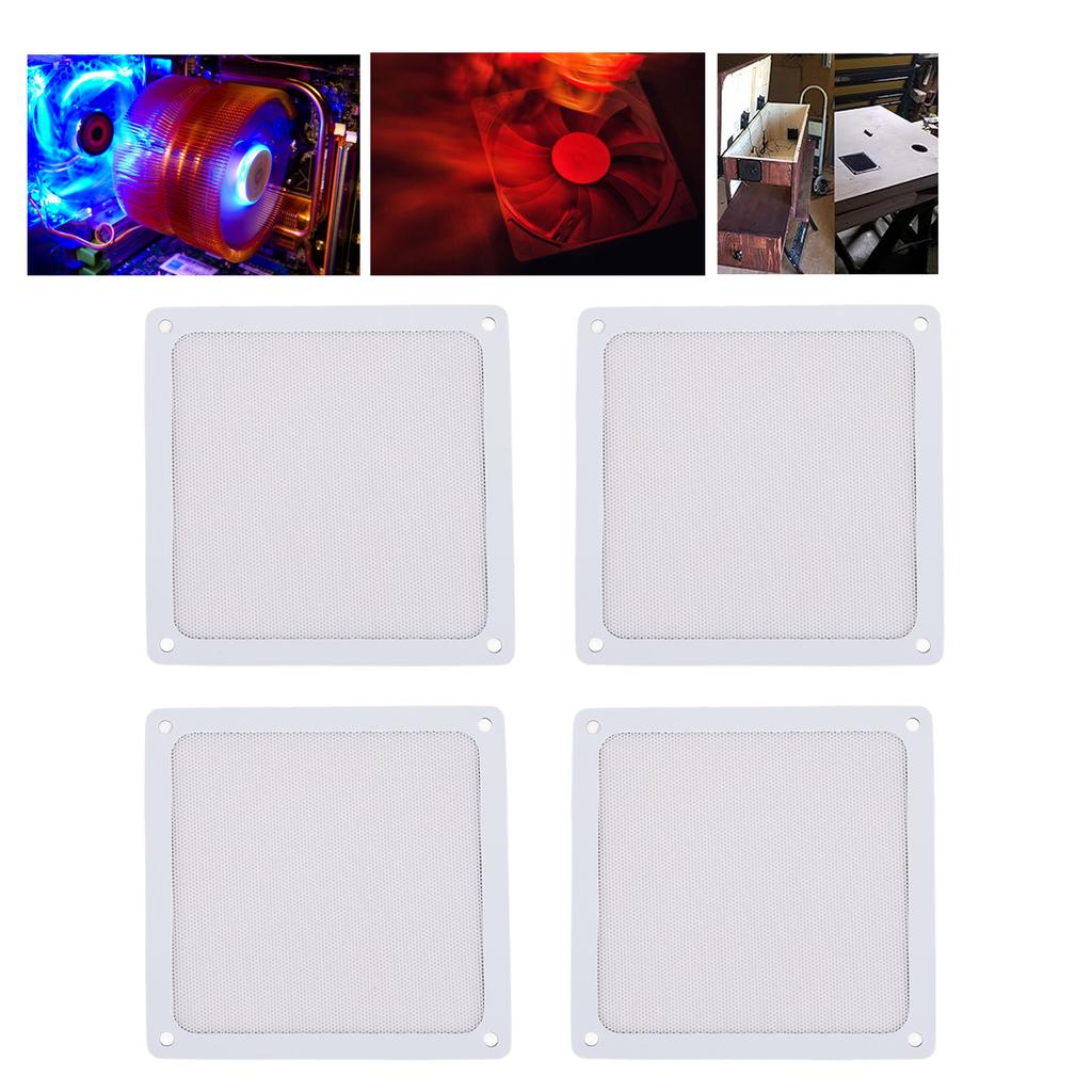 PC Fan Dust Filter Magnetic Frame Fine Mesh PVC Computer Fan Filter Grills for PC Case Fan Chicken Coop Vent 5.51x5.51in 4pcs