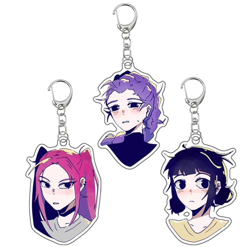 Beautiful Home Decoration Unisex Kpop Demon Hunters Huntrix Saja Boys Acrylic Keychains Jewelry Rumi Zoey Jinu Mira Acrylic Pendant Keyring Decoration Fans Gifts
