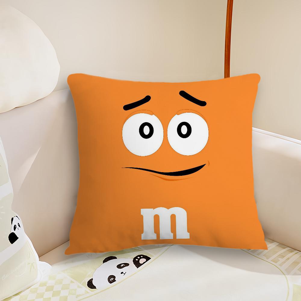cushion art cover cute Plush Fabric Soft Double Sided Print cartoon mMMs Sofa Cushion Cover Throw Pillow fashion funny Covers