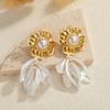 Atoztide Bohemia Abalone Shell Long Tassel Earring For Women Stainess Steel Multiple Style Heart Flower Drop Earring Jewlry Gift