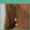 New Trend 2023 Asymmetrical Pearl Earrings Gold Design Plated