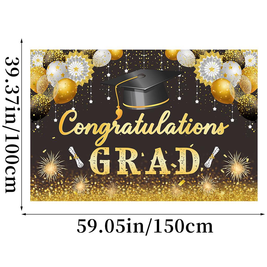 Graduation Season Party Decoration Background Cloth Pendant Graduation Celebration Party Layout Poster Banner