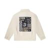 Vans Printed Embroidered Zip-Up Collar Jacket Unisex Outerwear White VN0A7Q193KS