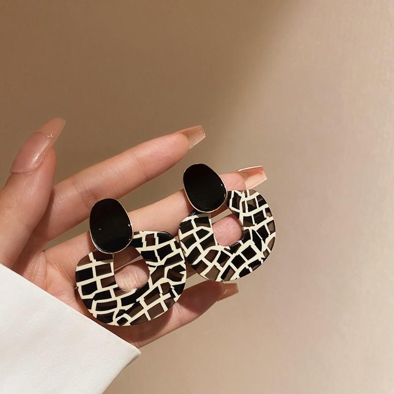 Silver Needle Mori-Style Statement Stud Earrings - High-End European & American Fashion for Women