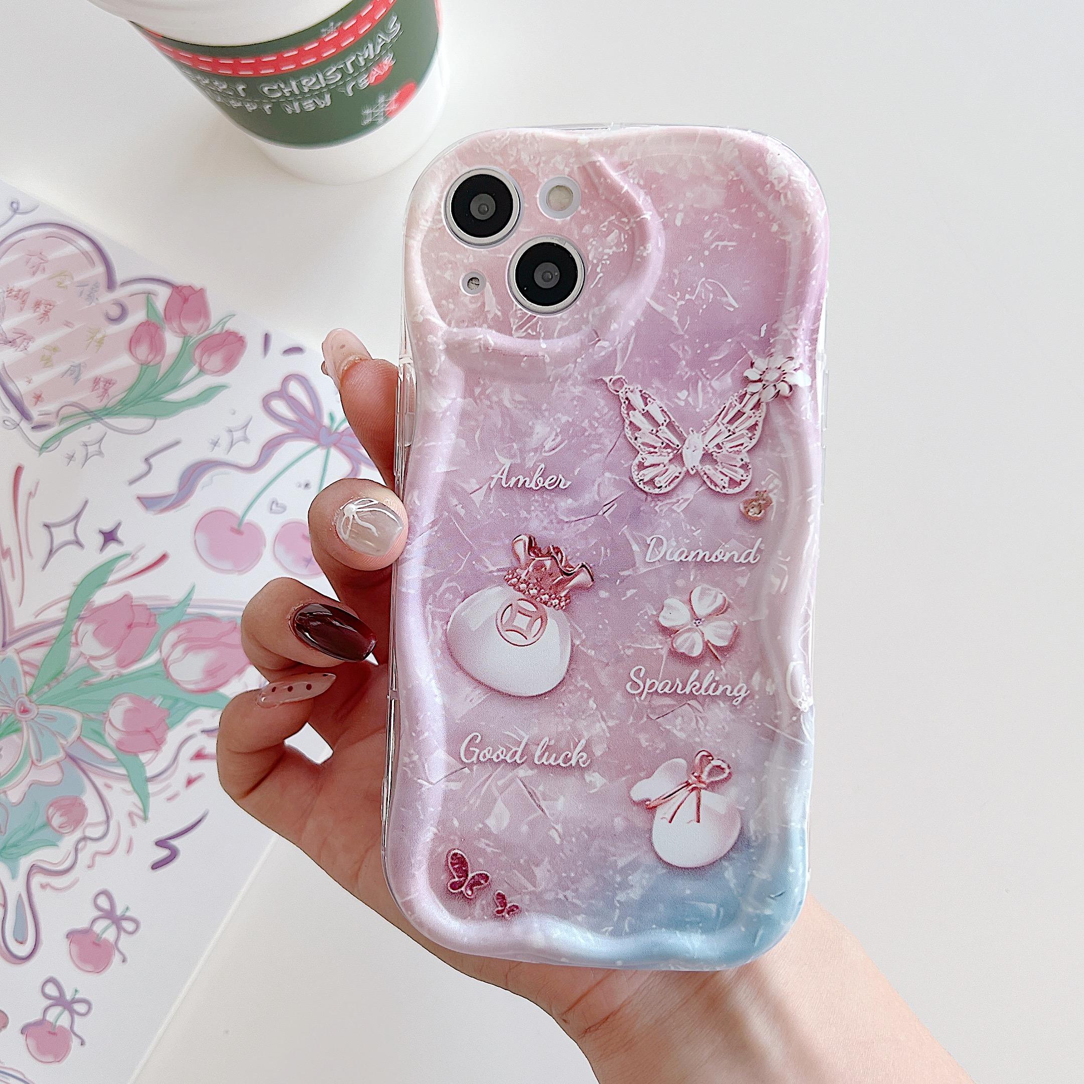 

Силиконовый чехол для Xiaomi Redmi Note 14 13 Samsung A56 A26 A36 Oppo A3 A5 Pro Tecno Spark 30C Funda Cartoon Butterfly Flowers Cover Soft TPU Bumper Samsung A52S (5G)