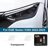 2Pcs Pre-Cut For Mercedes Benz EQE EQG Car Clear PPF TPU Sticker Transparent Black Headlight Protective Film Accessories