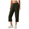 Women Casual Cotton And Linen Solid Drawstring Elastic Waist Long Straight Pants
