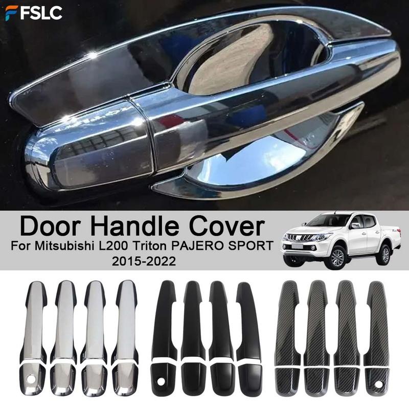 Car Decoration Door Handle Cover For Mitsubishi L200 Triton PAJERO SPORT 2015- Cars Accessories Upgrade Modify A Car