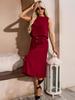 Wind New Round Neck Fashion Women's Clothing Sleeveless Set
