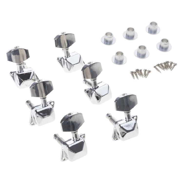 6Pcs Metal Guitar Tunings Pegs 3 Left 3 Right Guitar Machine Heads Knobs Tuner Replacement Guitar Accessories Enduring