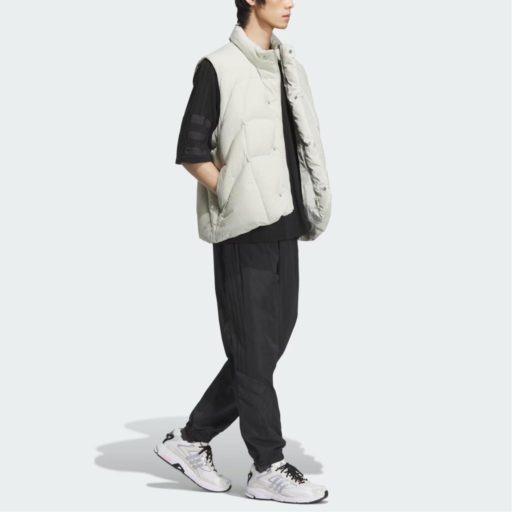 Adidas Originals FW24 Péřová vesta Casual Sportovní Teplá Pohodlná Vesta Pánské Vesty Stříbrně Šedá JD3741