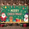 Merry Christmas Banner Santa Claus Holiday Backdrop Xmas Display Candy Cane Holiday Festive Backdrop For Xmas Event Winter