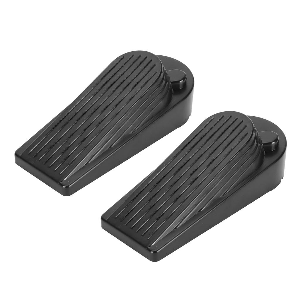 2 Sets Door Stoppers Prevent Collision Minimalist Black Heavy Duty Stackable Door Stops with Base Fo