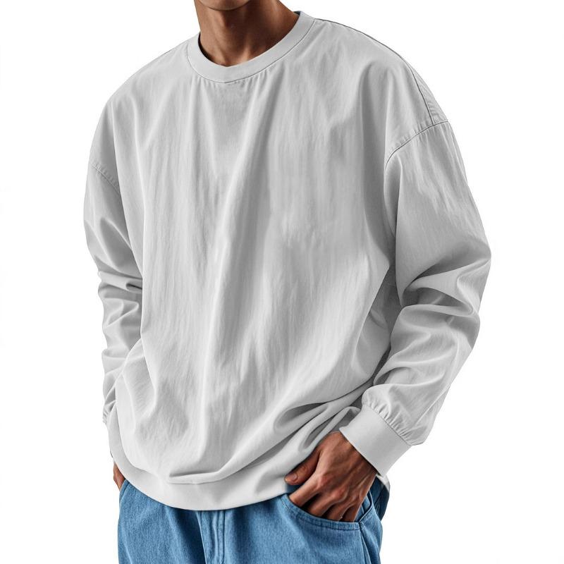 Cotton Long Sleeve T shirt For Men Solid Spring Casual Mens T-shirts High Quality Male Tops Classic Clothes Men's T-shirts