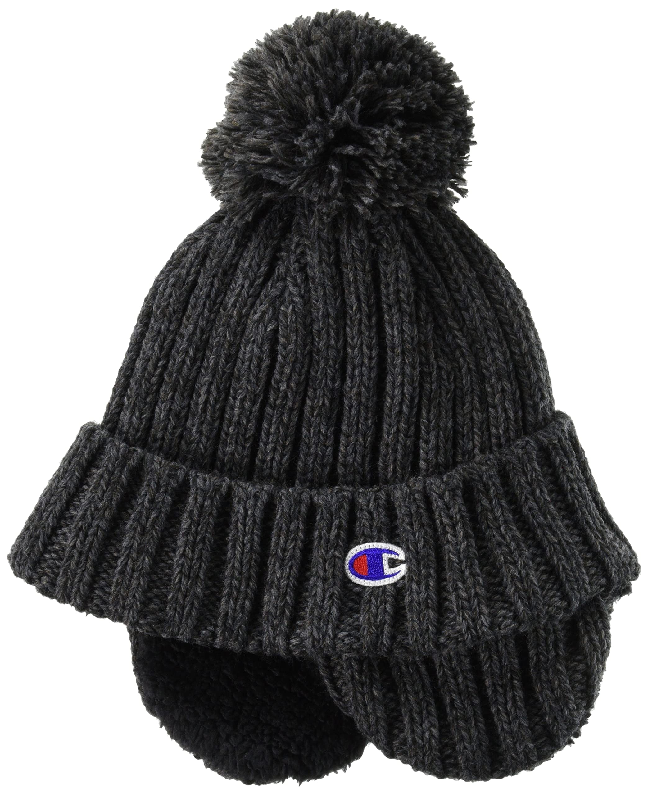Knit Cap with Fleece Lining Black [Champion] 492-0132 57~59 cm чёрный