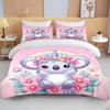 10 Size Cartoon Koala Print 3PCS 1Quilt Cover 2Pillow Cases Bedding Set Duvet Set Comforter Bed Set Queen King Size Home Textile