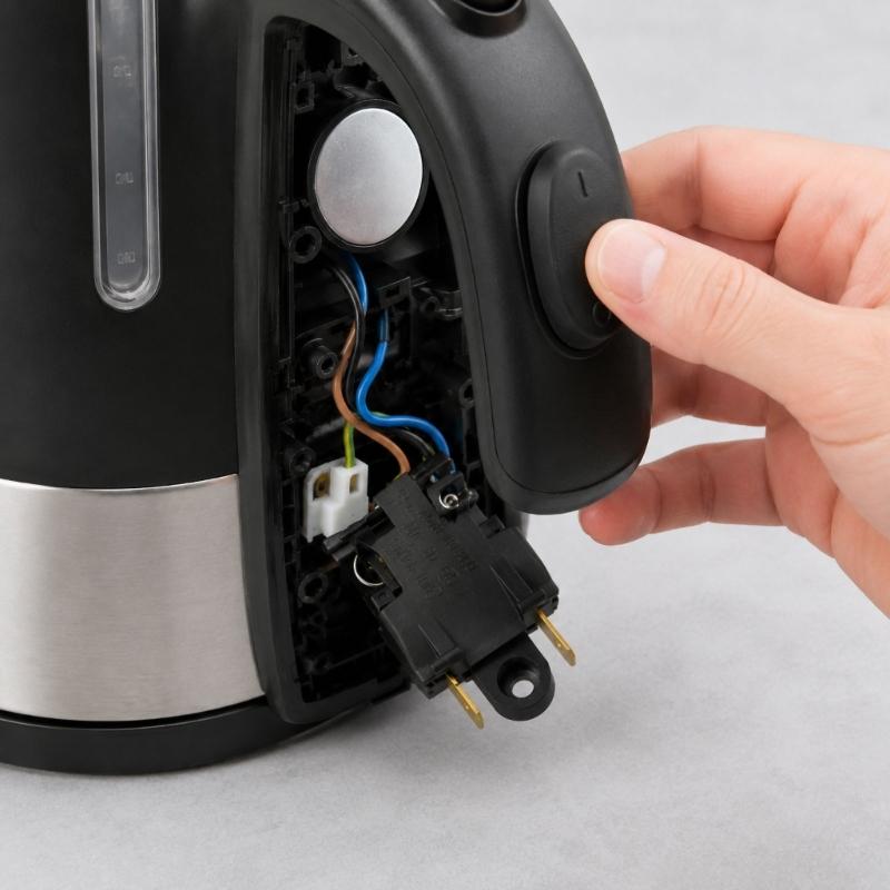 Electric Water Boiler 16A Heat Control Replacement Switches Part with Visible 16A Mark and Cover Cap for Repair Use Tasks