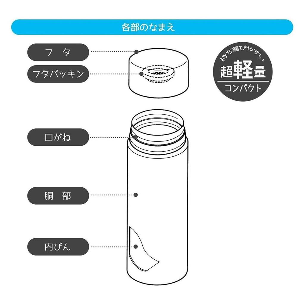 Skater Ultralight Stainless Steel Vacuum Insulated Bottle 350ml STYL4-A