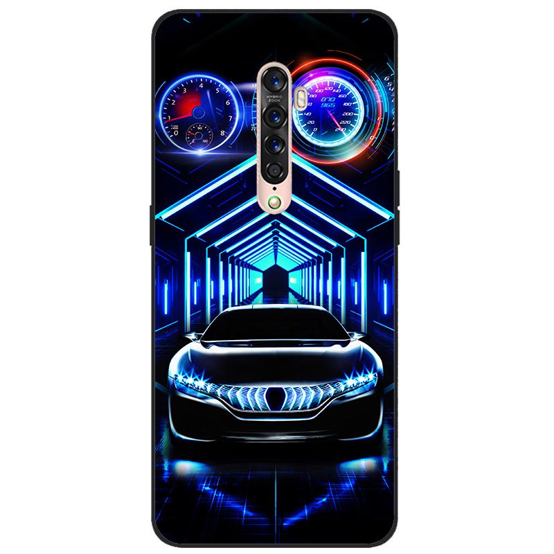 Für OPPO Reno 2 Hülle Weiches TPU-Silikon Cartoon Rückseite Handyhüllen TPU Schwarzer Stoßfänger für Hülle PCKM70, PCKT00, PCKM00, CPH1907