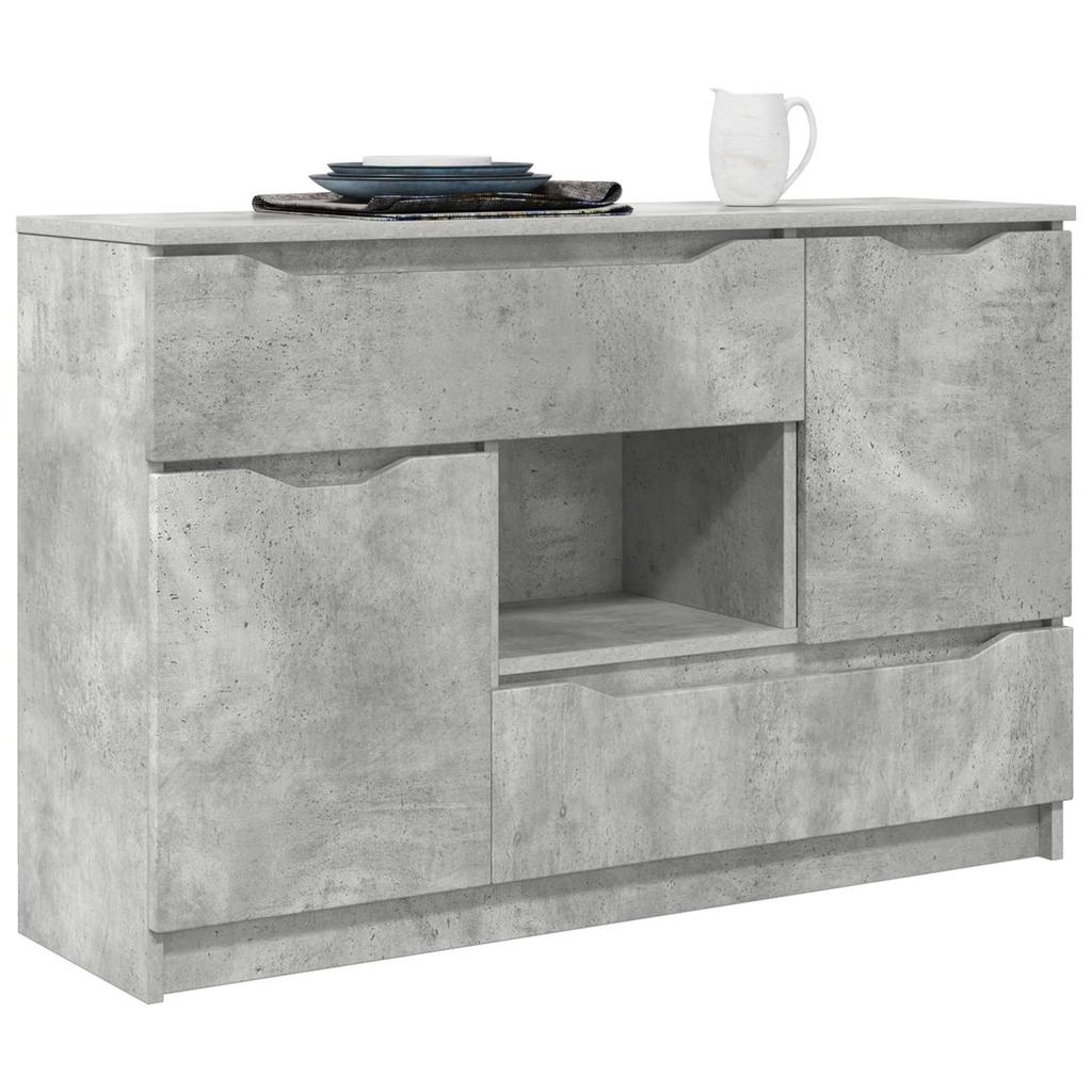 Sideboard Concrete Gray 100 x 30 x 65.6 cm Engineered Wood