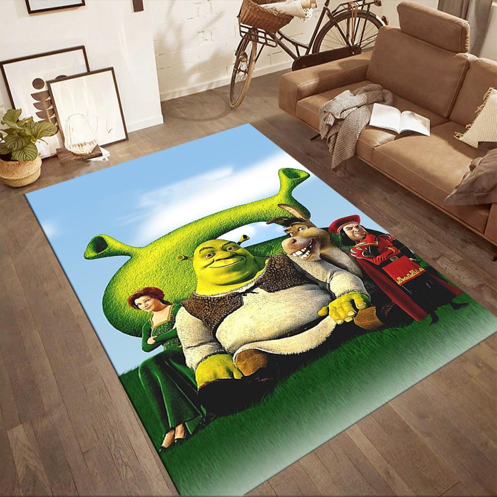 Shrek's Epic Adventures Square Rugs Are a Great Choice for Living Rooms, Bedrooms, Home Décor, and As Gifts.