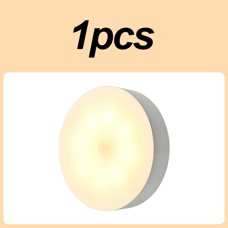 

Светодиодный ночник портативный с датчиком движения, подсветка для кухонного шкафа, шкафа, USB-зарядка, беспроводной, магнитная фиксация, светодиодная подсветка для шкафа