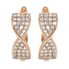 585 Rose Gold Zircon Earrings Women's Fashion Temperament Ear Buckle Light Luxury High-end Earrings
