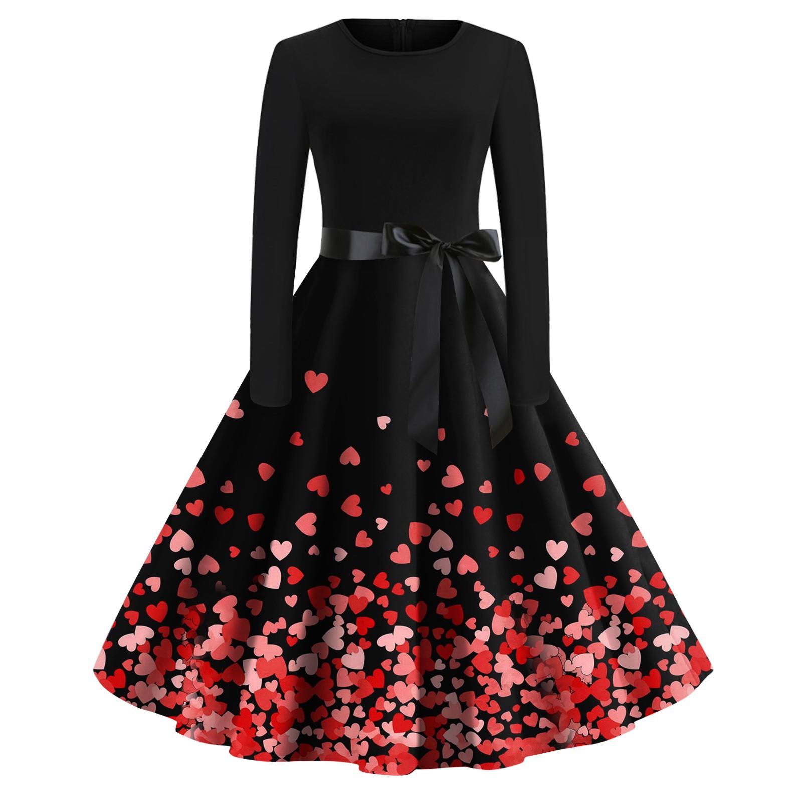 

Женское блестящее платье с круглым вырезом, семь рукавов, платья с пайетками, рождественские платья XXL красный