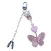 Butterfly Ballet Shoes Charm Keychains Sweet Cute Pendant Hanging Ornament Keyring Backpack Decoration for Women Girls