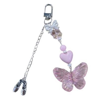 Fluture Pantofi de balet Brelocuri cu farmec Dulce drăguț pandantiv Ornament de agățat Breloc de chei Decorare rucsac pentru femei fete