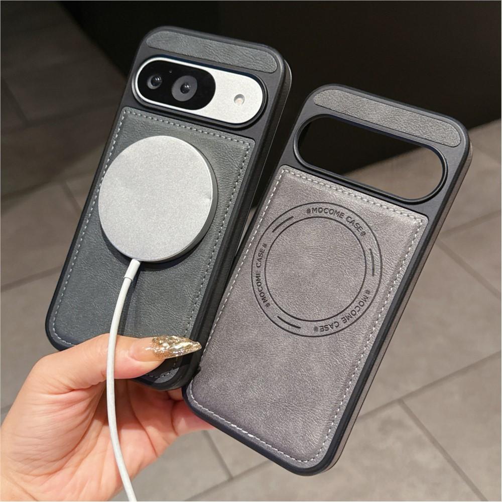 Vintage PU Leather Matte Shockproof Case for Magsafe for Google Pixel 8 9 9A 10 Pro XL Magnetic Bumper Armor Soft Business Cover