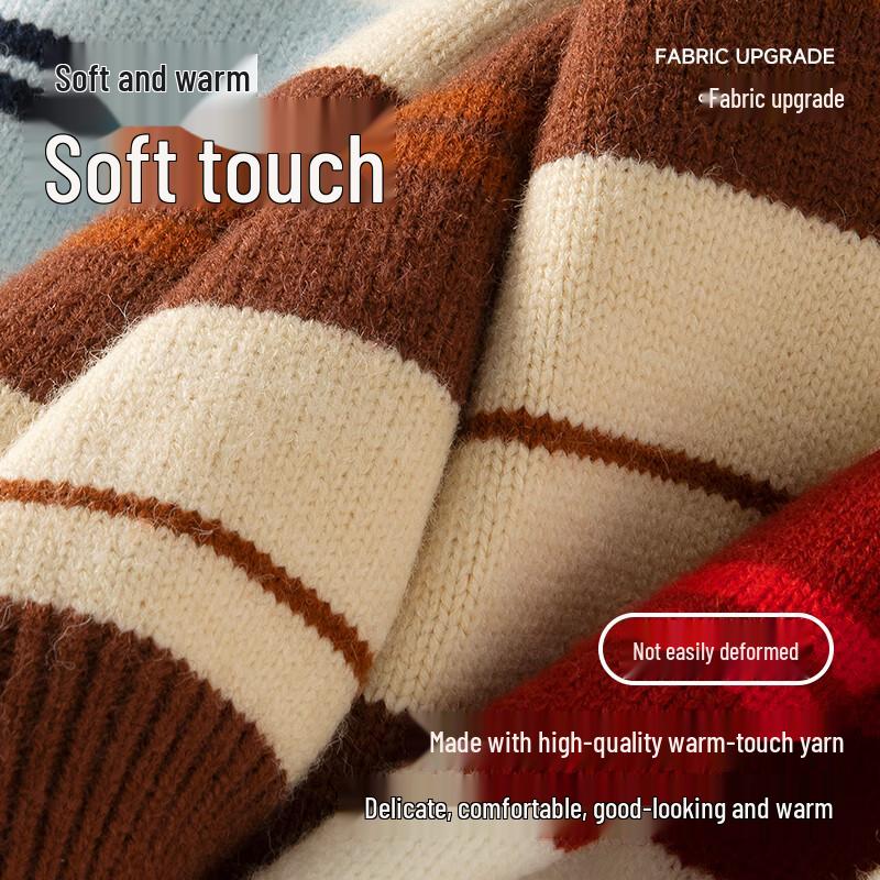 Fingercroxx IT Men's Striped Crewneck Sweater