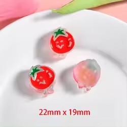 New Hot Sale Kawaii Cabochons Artificial Food Animal Fruit Design Resin with Flat Back for Souvenirs