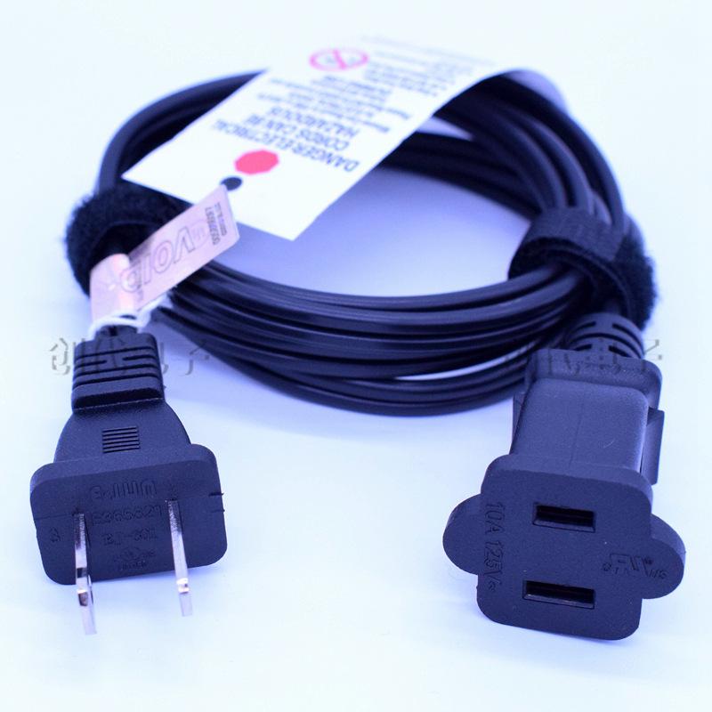 US Standard 1-15P15R 2-Pin Male/Female Right Angle Extension Cord for Christmas Lights