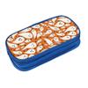Cute Ghost Pattern Multifunctional Double Layered Pen Case For Boy And Girls Best Gift 2D Flat Cartoon Pencil Case For Children