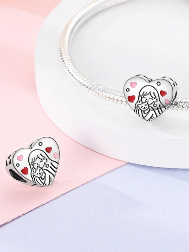 Charms Plata Copper Colors Family Love Beads Charm Beads Charm Pendant For Original Bracelet For Women Diy Jewelry Love Gift