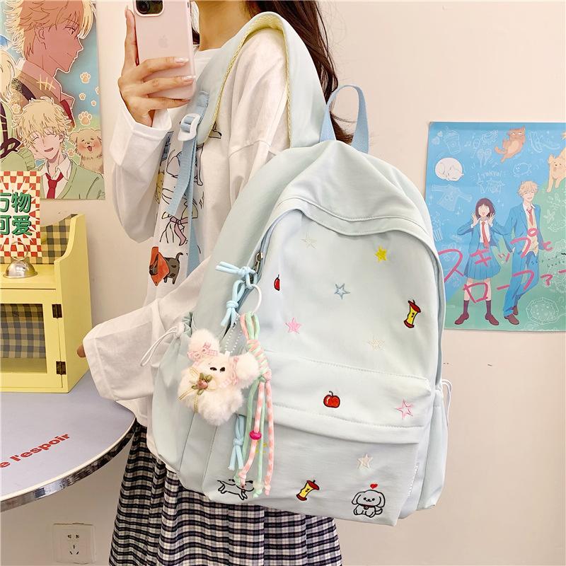 Schoolbag New Small, Fresh and Large-capacity Backpack for Junior High School Students Women's Japanese Lightweight and Versatile Schoolbag Going