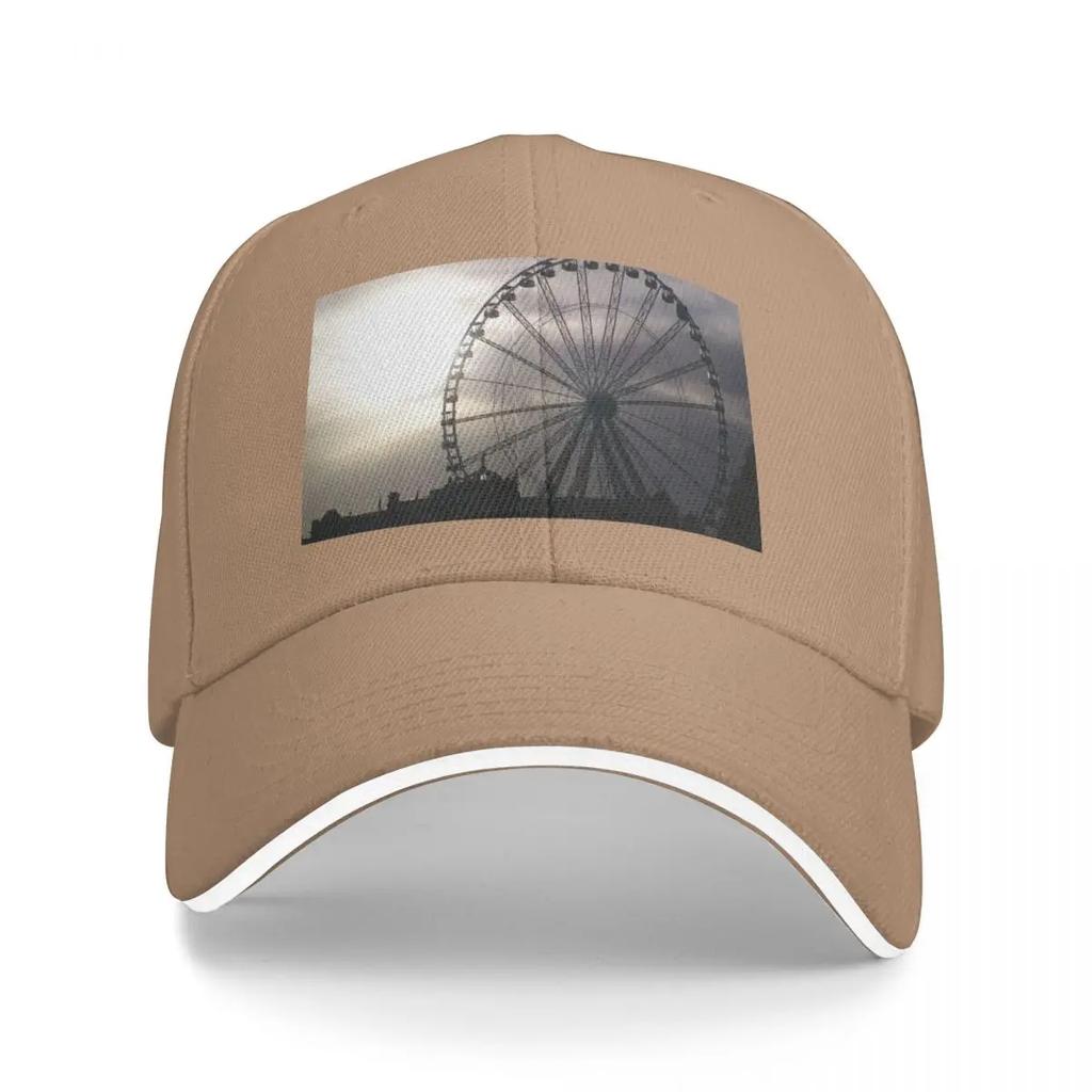 Ferris Wheel In Torquay Devon Baseball Cap Trucker Hat hard hat Women Hats Unisexs