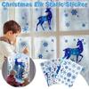 Christmas Decorations Snowflake Stickers Glass Window Decoration Stickers Christmas Blue Snowflake Elk Electrostatic Stickers