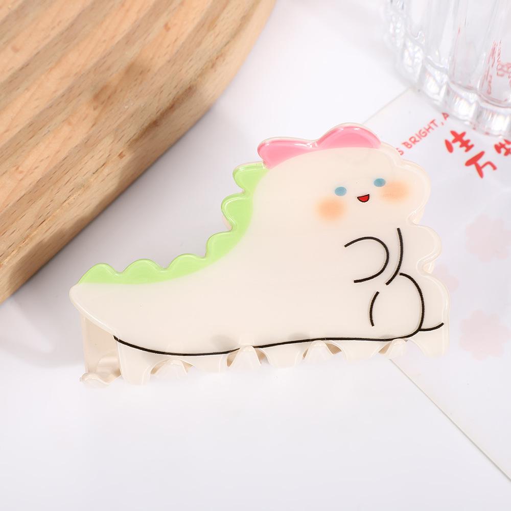 1pc Acrylic Cute Cartoon Dog Hair Grabbing Girl's Heart Soft Cute Hair Hairpin Sweet Student Children's Coiled Hair Shark Clip